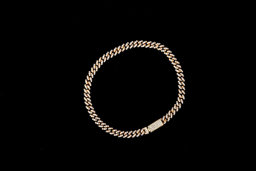 Gold Monaco Pavé Cuban Bracelet
