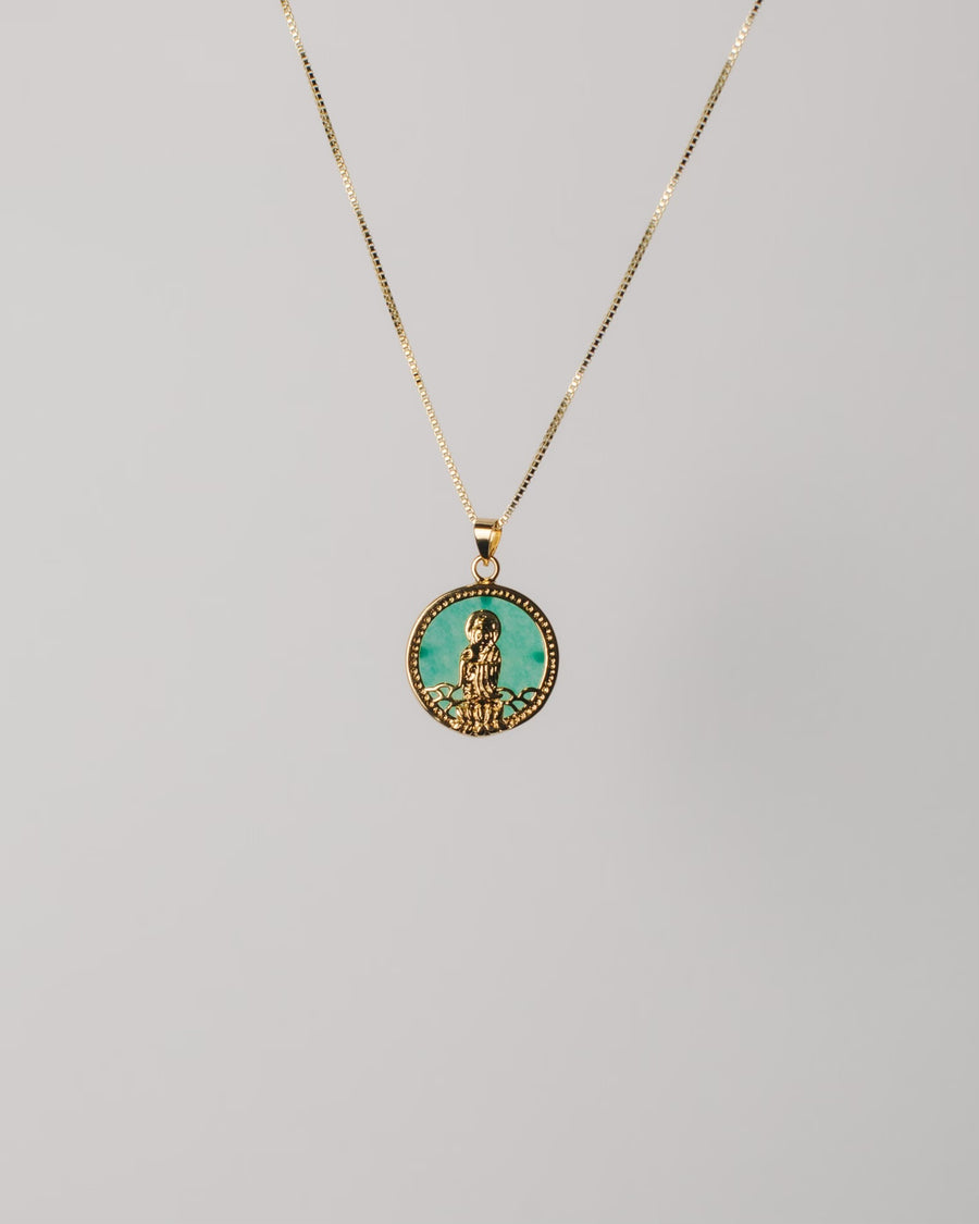 Reversible Coin Jade Necklace