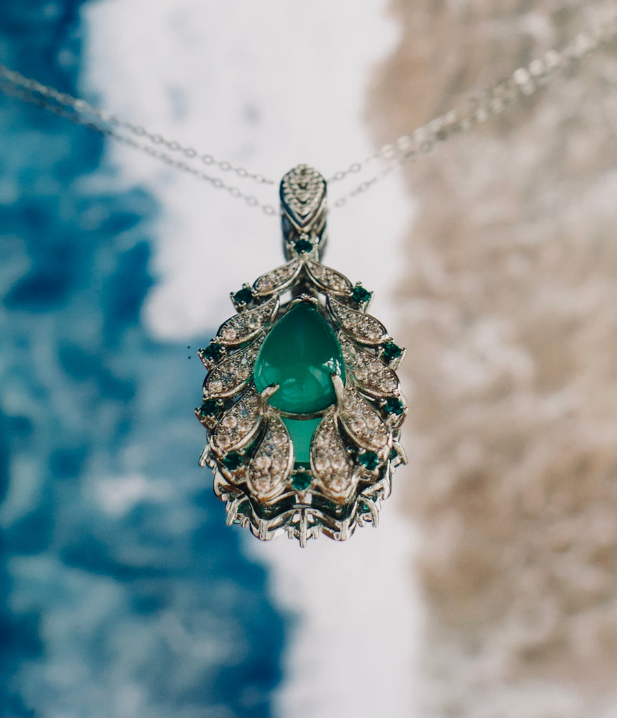 Raindrop Emerald Necklace